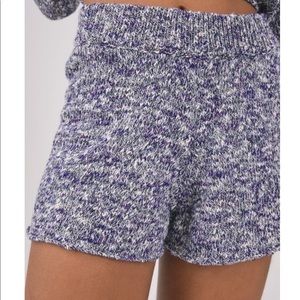 SOMETHING NAVY Poppy Sweater Shorts Blue, size large, lightly worn